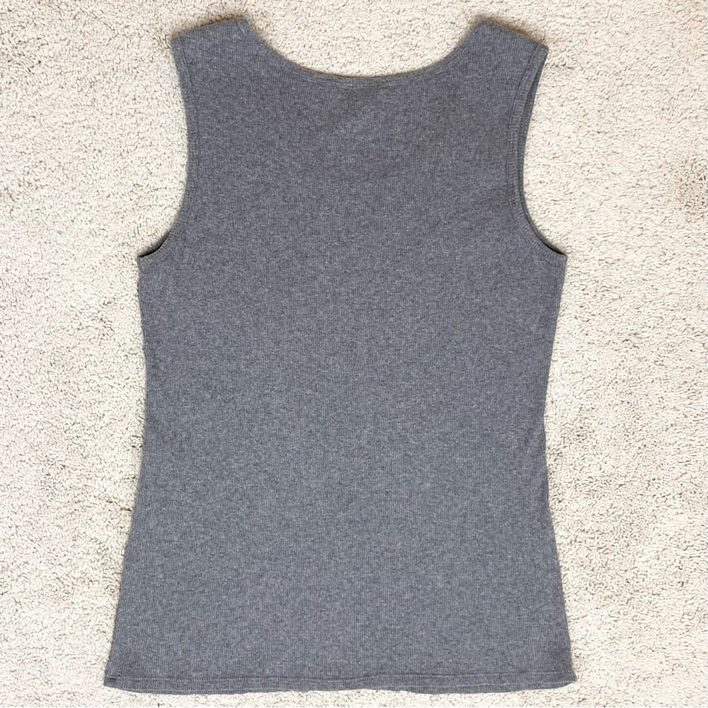 Cruise Wear & Co. Silver Sequins Front Ribbed Cotton Tank Top - Picture 12 of 17